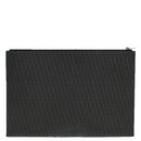 SAINT LAURENT Clutch Bag PVC Dark Brown Gold Auth bs16997-2