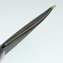 SAINT LAURENT Clutch Bag PVC Dark Brown Gold Auth bs16997-6