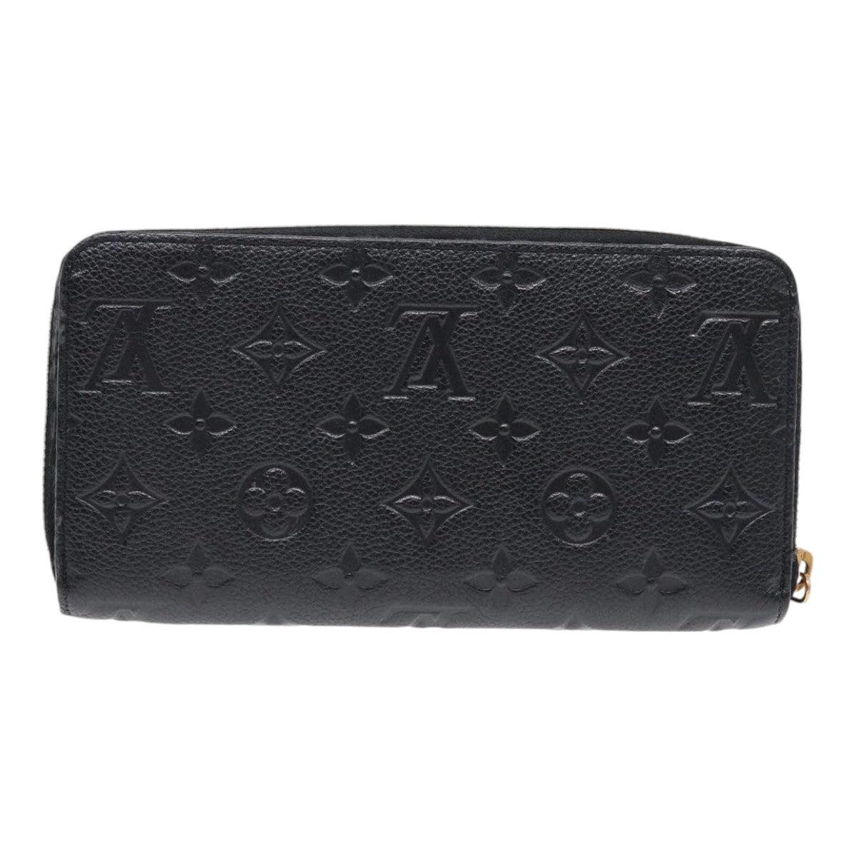 LOUIS VUITTON Monogram Empreinte Zippy Wallet Black M61864 LV Auth bs17004 - 0