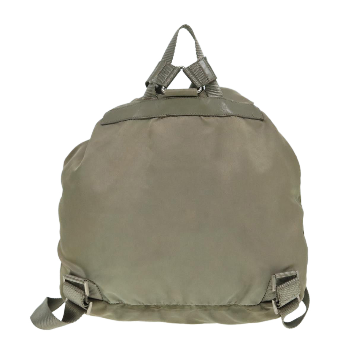 PRADA Backpack Nylon Beige Silver Auth bs17050 - 0