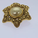 CHANEL Brooch Metal Gold Tone CC Auth bs17053V-7