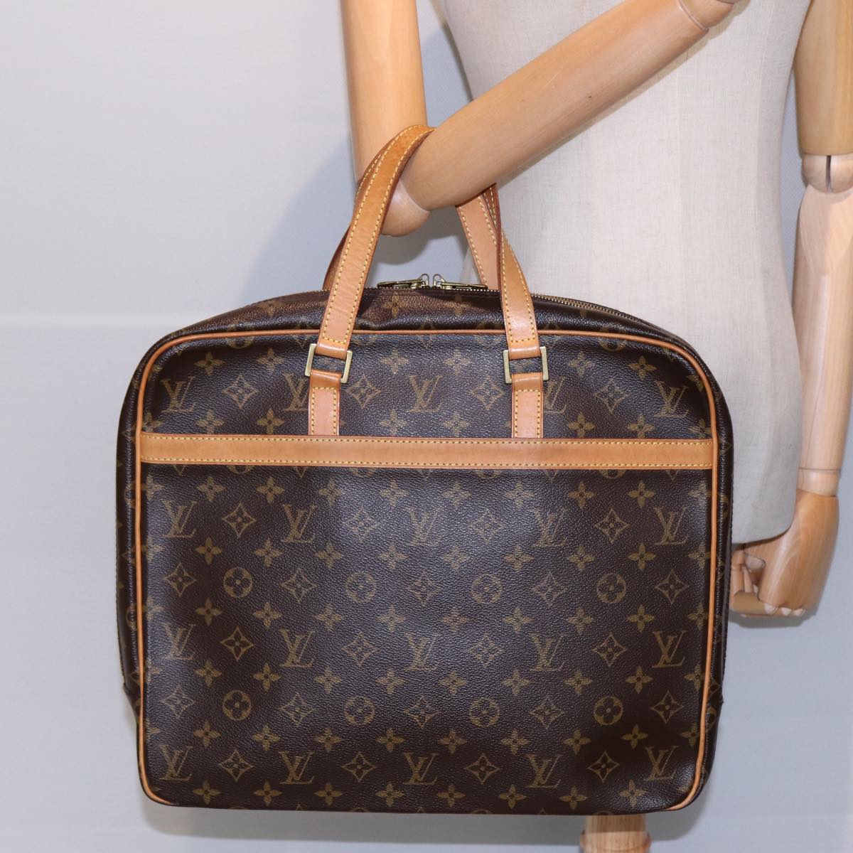 LOUIS VUITTON Monogram Porte Documents Pegas Hand Bag M53343 LV Auth bs17063