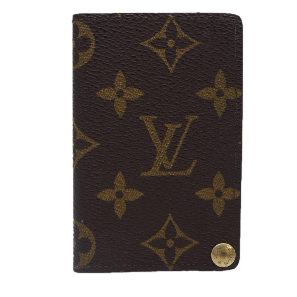 LOUIS VUITTON Monogram Porte Cartes Credit Pression Case M60937 LV Auth bs17098