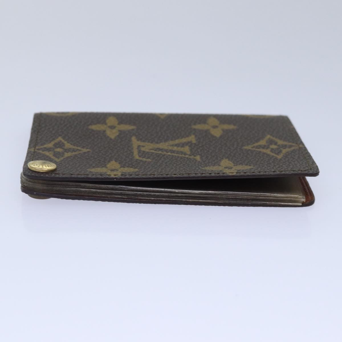 LOUIS VUITTON Monogram Porte Cartes Credit Pression Case M60937 LV Auth bs17098