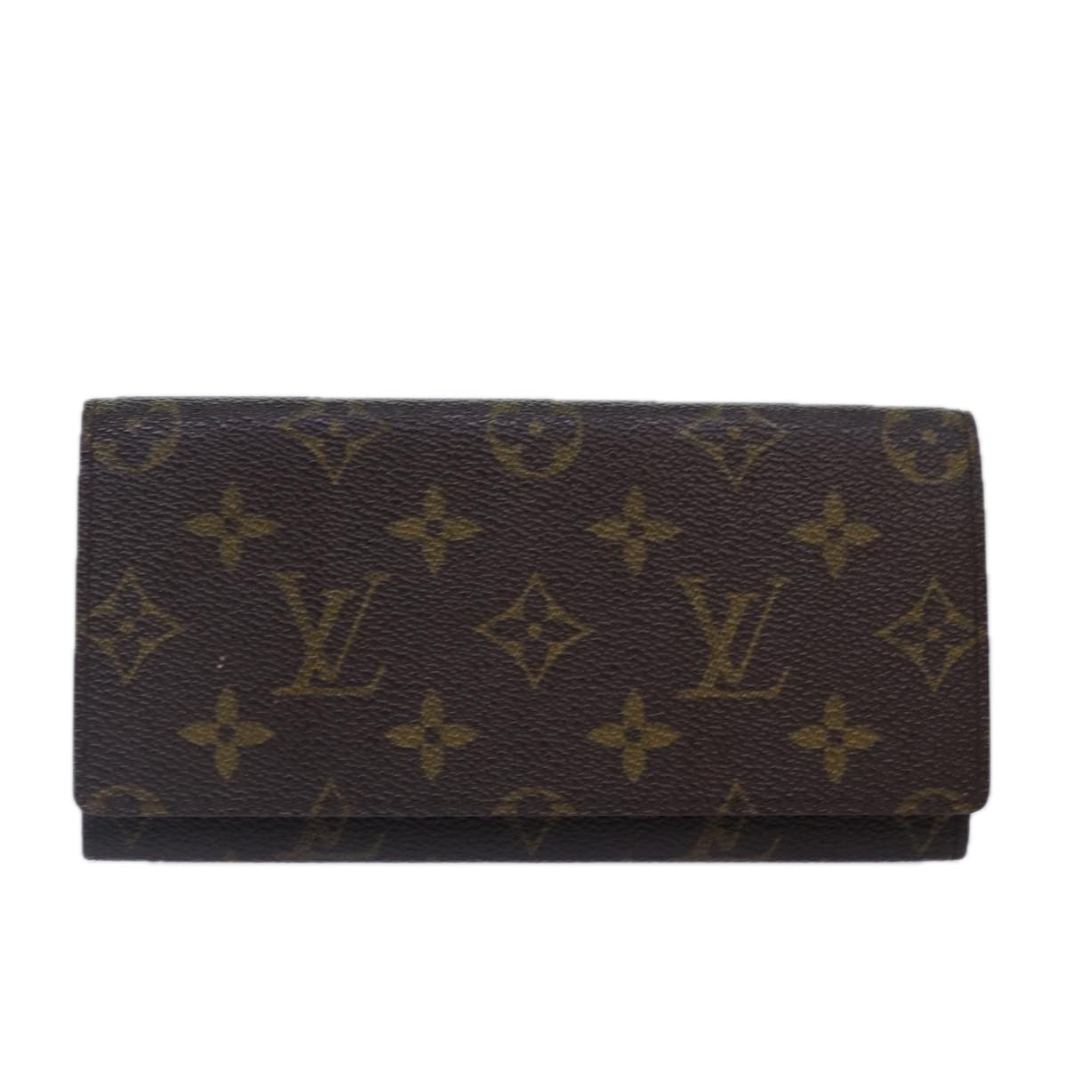 LOUIS VUITTON Monogram Porte Yen 3 Credit Long Wallet M61818 LV Auth bs17103