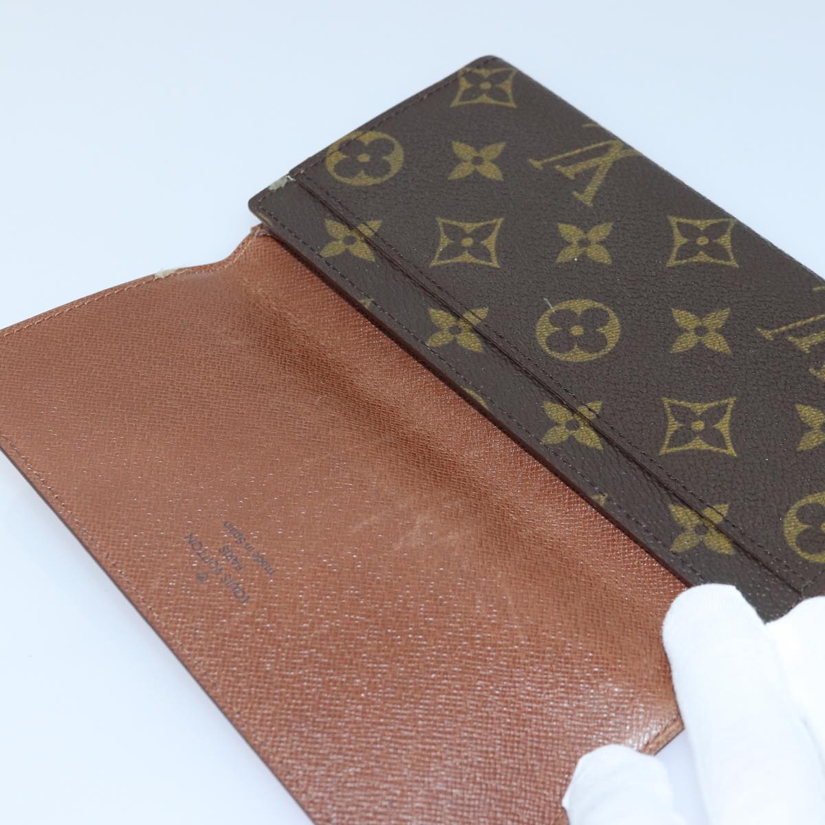 LOUIS VUITTON Monogram Porte Yen 3 Credit Long Wallet M61818 LV Auth bs17103