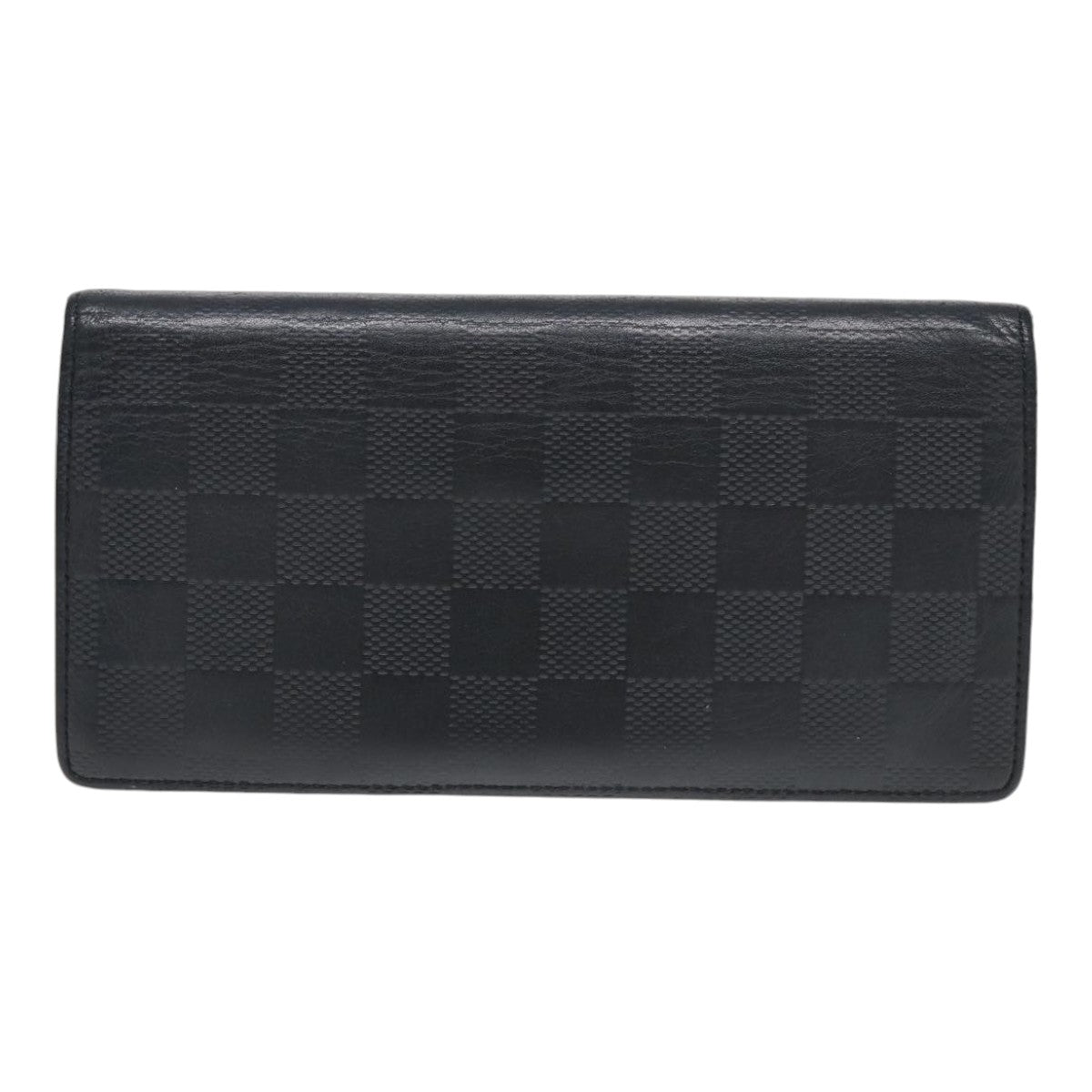 LOUIS VUITTON Damier Infini Portefeuille Brazza Wallet Black N63010 Auth bs17104 - 0