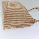 CHANEL Matelasse Chain Crash Shoulder Bag Canvas Red Gold CC Auth bs17125-3