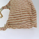 CHANEL Matelasse Chain Crash Shoulder Bag Canvas Red Gold CC Auth bs17125-4