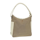 GUCCI Hand Bag Canvas Leather Beige Silver 001 3766 Auth bs17134-1
