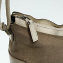 GUCCI Hand Bag Canvas Leather Beige Silver 001 3766 Auth bs17134-18
