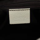 GUCCI Hand Bag Canvas Leather Beige Silver 001 3766 Auth bs17134-19