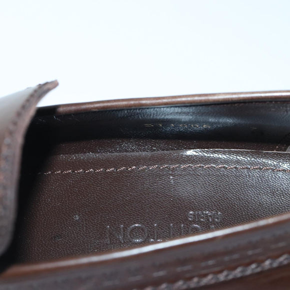 LOUIS VUITTON shoes Leather 7 Brown LV Auth bs17139