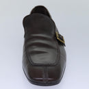 LOUIS VUITTON shoes Leather 7 Brown LV Auth bs17139-17
