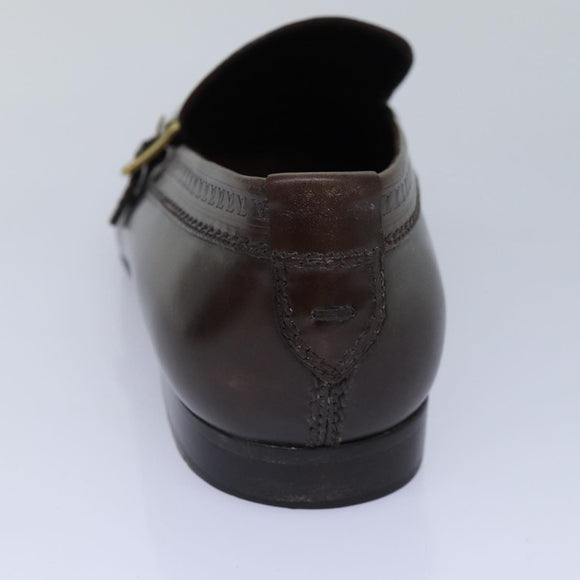 LOUIS VUITTON shoes Leather 7 Brown LV Auth bs17139