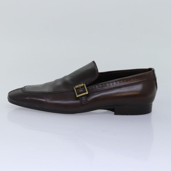 LOUIS VUITTON shoes Leather 7 Brown LV Auth bs17139