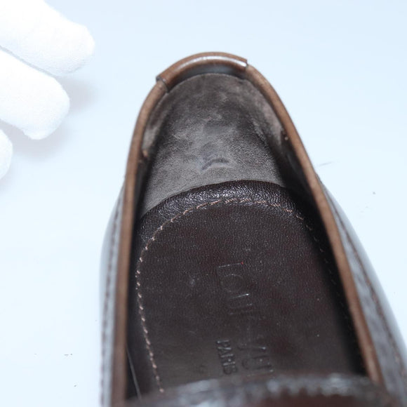 LOUIS VUITTON shoes Leather 7 Brown LV Auth bs17139