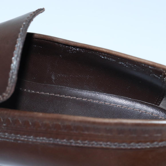 LOUIS VUITTON shoes Leather 7 Brown LV Auth bs17139