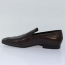 LOUIS VUITTON shoes Leather 7 Brown LV Auth bs17139-4