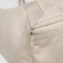 BALENCIAGA Navy Cabas Hand Bag Leather White Silver 339936 Auth bs17140-15