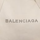 BALENCIAGA Navy Cabas Hand Bag Leather White Silver 339936 Auth bs17140-10