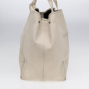 BALENCIAGA Navy Cabas Hand Bag Leather White Silver 339936 Auth bs17140-3