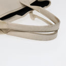 BALENCIAGA Navy Cabas Hand Bag Leather White Silver 339936 Auth bs17140-7