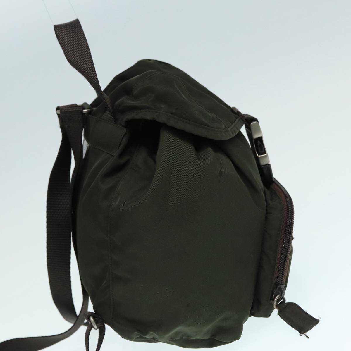 PRADA Backpack Nylon Khaki Auth bs17144