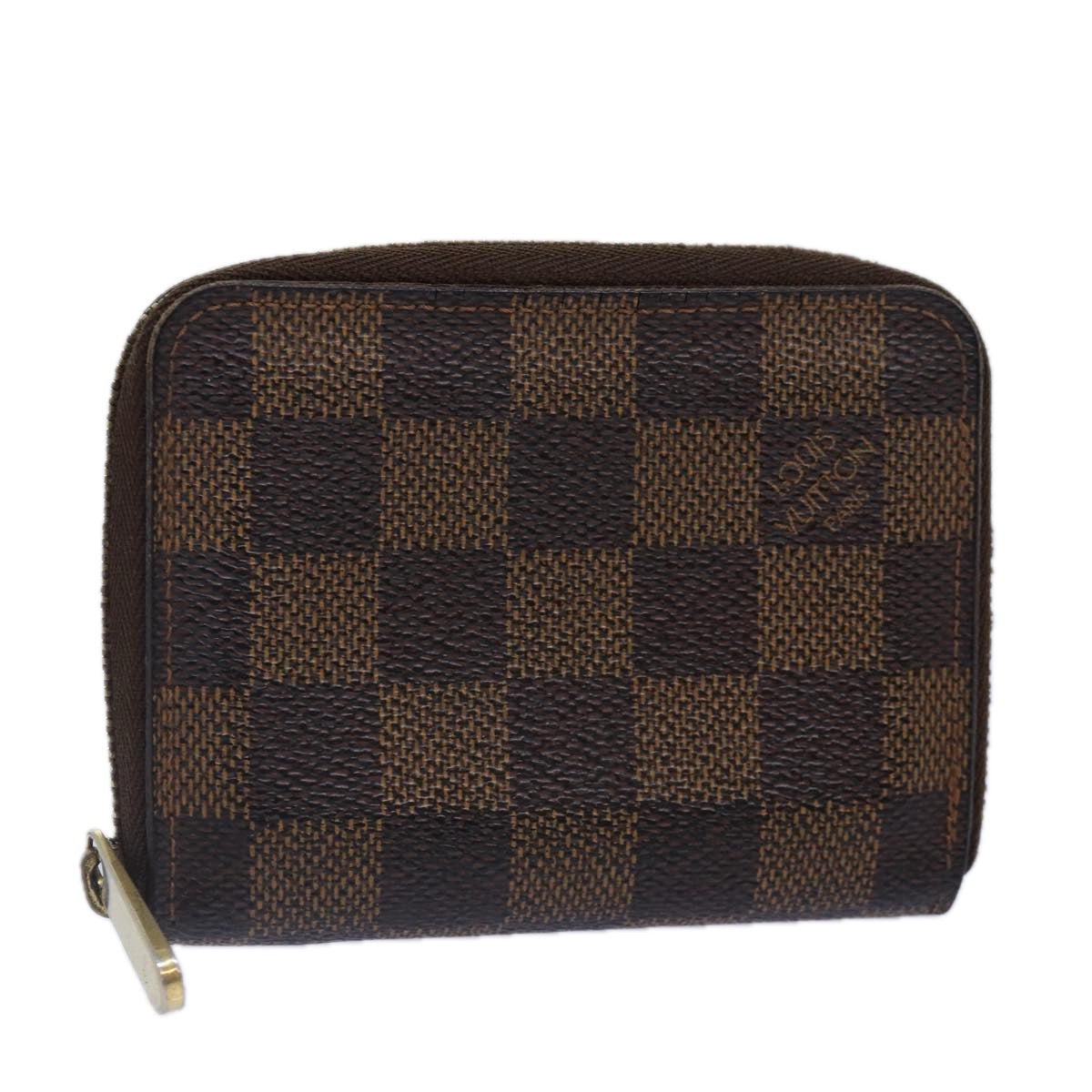 LOUIS VUITTON Damier Ebene Zippy Coin Purse N63070 LV Auth bs17148