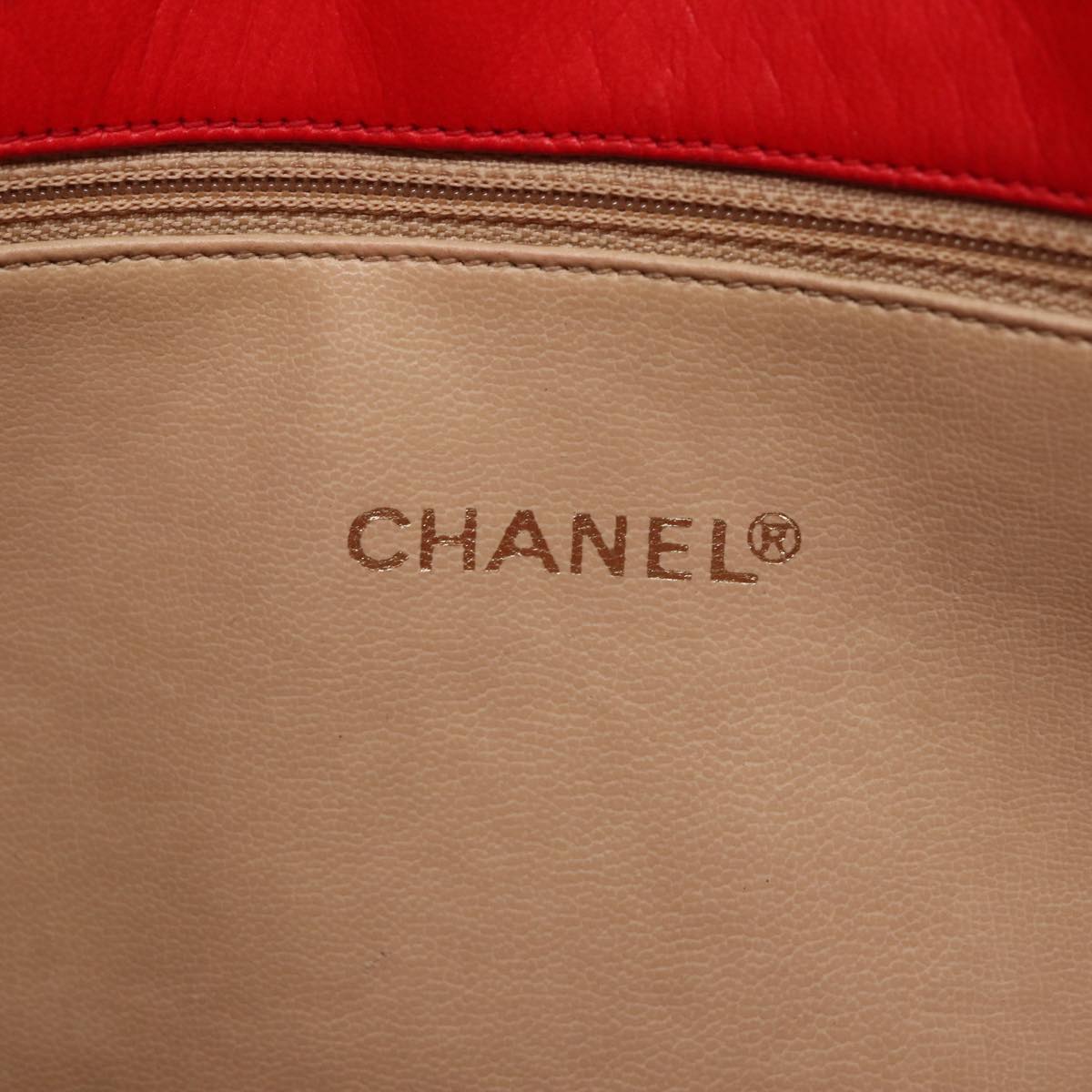 CHANEL Matelasse Chain Shoulder Bag Satin Red Gold CC Auth bs17153