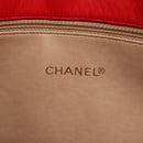 CHANEL Matelasse Chain Shoulder Bag Satin Red Gold CC Auth bs17153-17