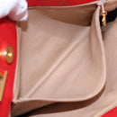 CHANEL Matelasse Chain Shoulder Bag Satin Red Gold CC Auth bs17153-20