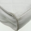 CHANEL Matelasse Shoulder Bag Lamb Skin White Gold CC Auth bs17156-11