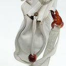 CHANEL Matelasse Shoulder Bag Lamb Skin White Gold CC Auth bs17156-15