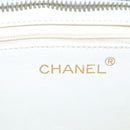 CHANEL Matelasse Shoulder Bag Lamb Skin White Gold CC Auth bs17156-16