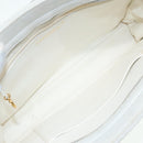 CHANEL Matelasse Shoulder Bag Lamb Skin White Gold CC Auth bs17156-17