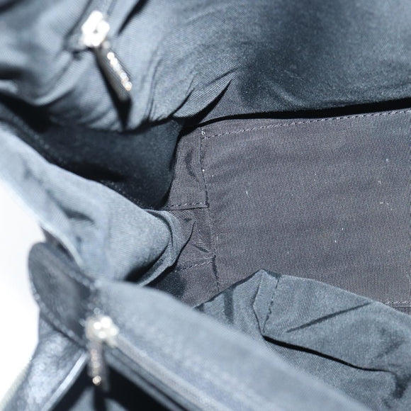 CHANEL Matelasse Hand Bag Calf Skin Black Silver CC Auth bs17167