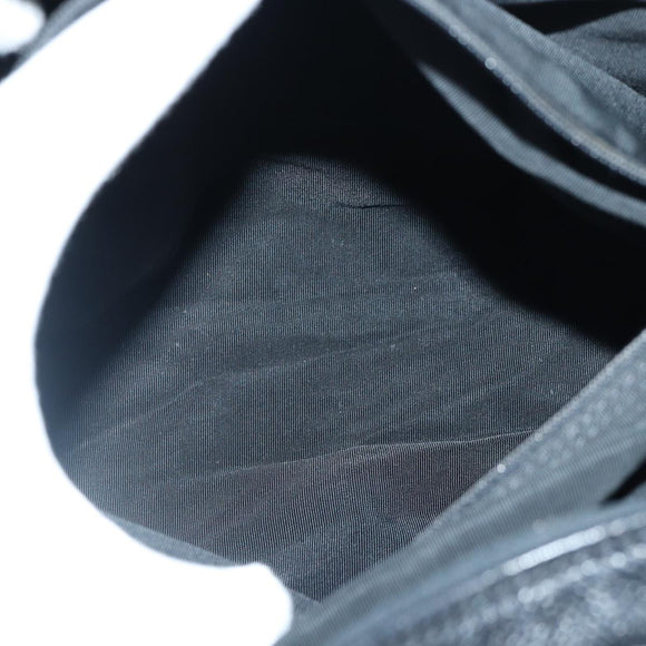 CHANEL Matelasse Hand Bag Calf Skin Black Silver CC Auth bs17167