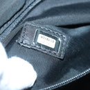 CHANEL Matelasse Hand Bag Calf Skin Black Silver CC Auth bs17167-12