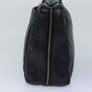 CHANEL Matelasse Hand Bag Calf Skin Black Silver CC Auth bs17167-3