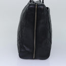 CHANEL Matelasse Hand Bag Calf Skin Black Silver CC Auth bs17167-4