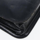 BALENCIAGA Shoulder Bag Leather Navy Gold Auth bs17168-8