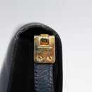 BALENCIAGA Shoulder Bag Leather Navy Gold Auth bs17168-18