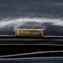 BALENCIAGA Shoulder Bag Leather Navy Gold Auth bs17168-20