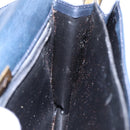 BALENCIAGA Shoulder Bag Leather Navy Gold Auth bs17168-21