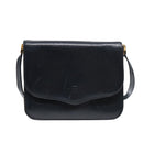 BALENCIAGA Shoulder Bag Leather Navy Gold Auth bs17168-13