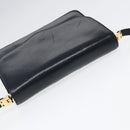 BALENCIAGA Shoulder Bag Leather Navy Gold Auth bs17168-6
