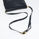 BALENCIAGA Shoulder Bag Leather Navy Gold Auth bs17168-7