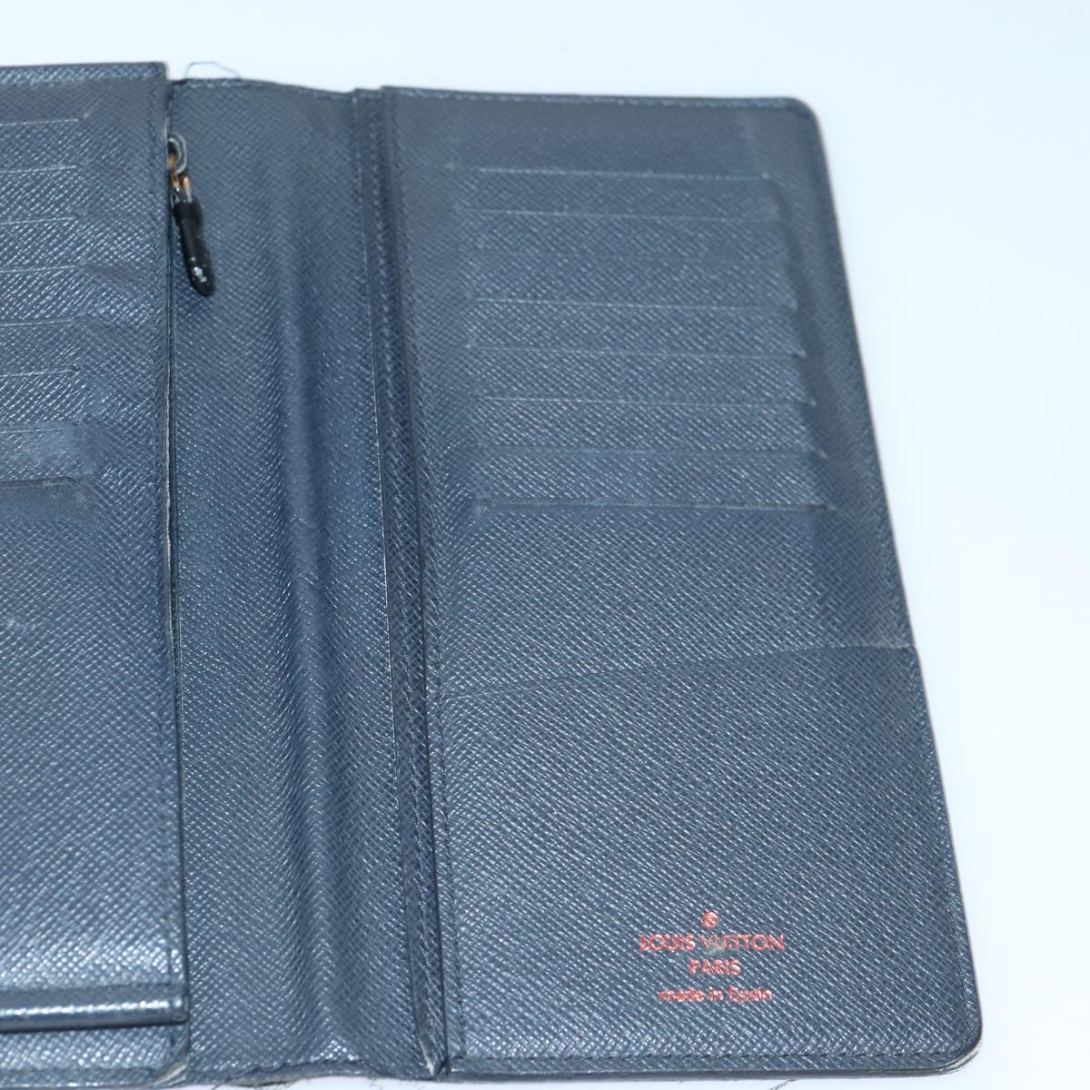 LOUIS VUITTON Monogram Ink Brazza Portefeuille Wallet Navy M62893 Auth bs17176