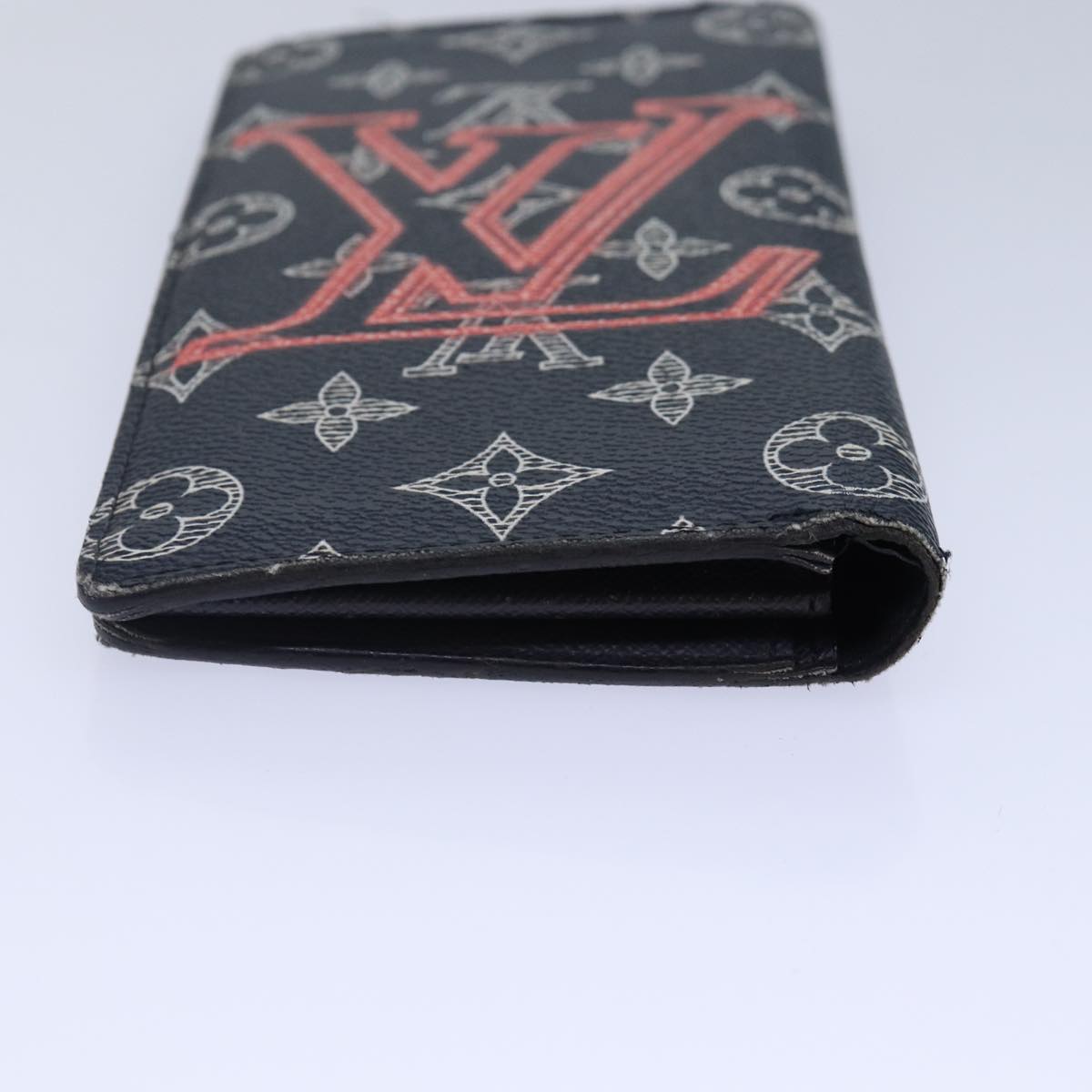 LOUIS VUITTON Monogram Ink Brazza Portefeuille Wallet Navy M62893 Auth bs17176